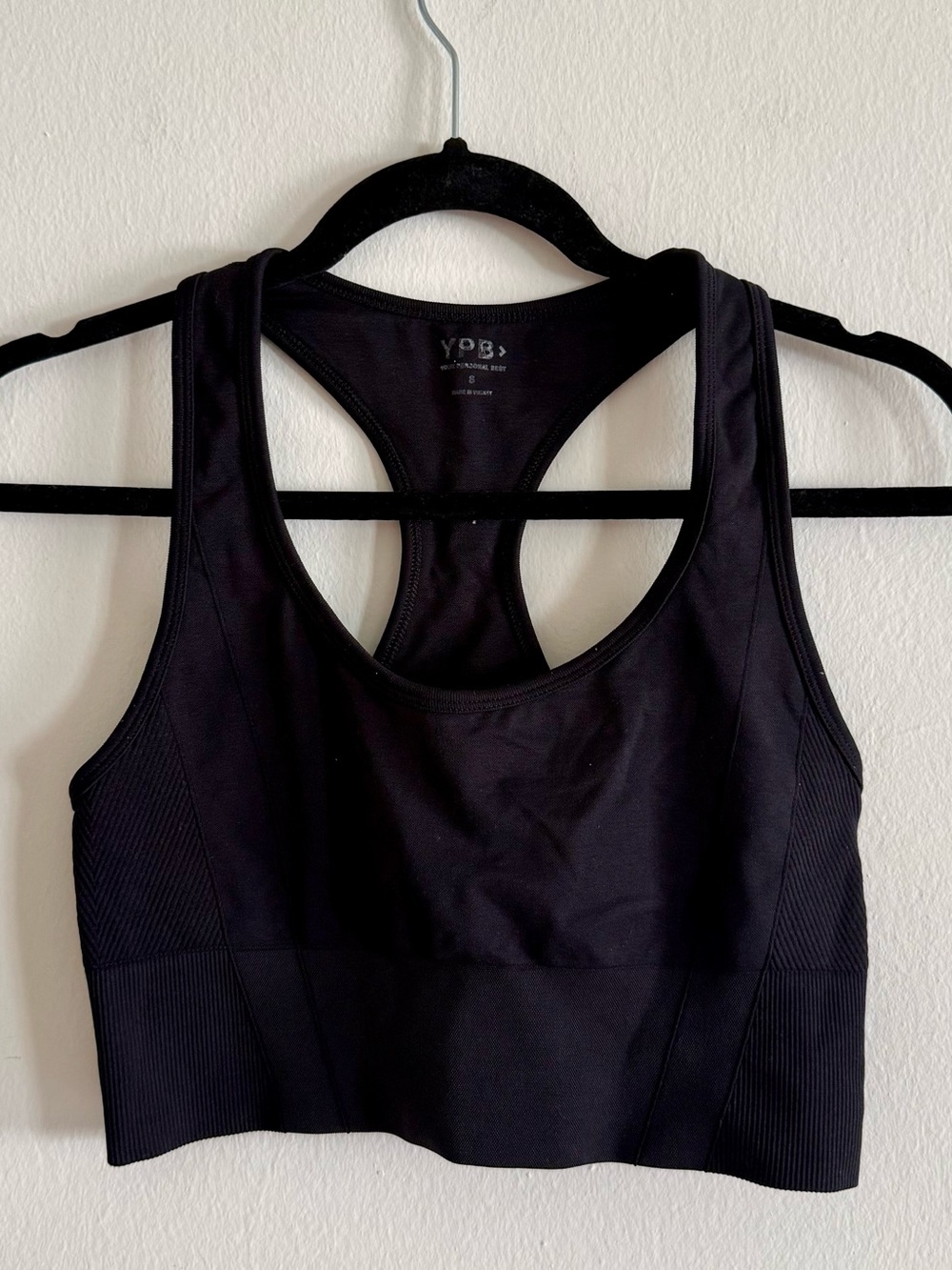 YPB Black Racerback Sports Bra